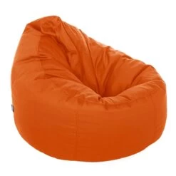 Cotton Bean Bag Chair - Replacement Cover -Bean Bag Chairs Store chair bean bag fabric orange 2 6