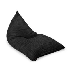 Corduroy Deck Chair Bean Bag - Replacement Cover -Bean Bag Chairs Store corduroy deck chair bean bag black 1 1