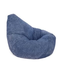 Corduroy Hi-Back Gamer Bean Bag -Bean Bag Chairs Store corduroy hi back gamer bean bag slate blue 1