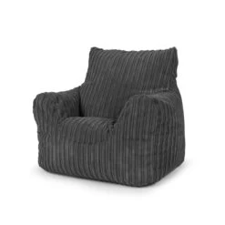 Corduroy Kids Armchair Bean Bag -Bean Bag Chairs Store corduroy kids armchair bean bag grey 1