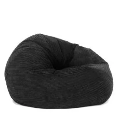 Corduroy Retro Classic Bean Bag - Replacement Cover -Bean Bag Chairs Store corduroy retro classic bean bag black 1 1
