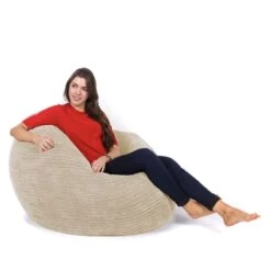 Corduroy Retro Classic Bean Bag - Replacement Cover -Bean Bag Chairs Store corduroy retro classic bean bag sand 1 1