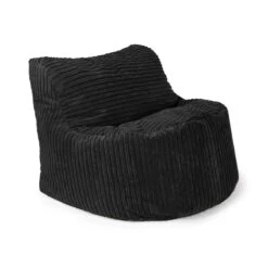 Corduroy Seat Bean Bag -Bean Bag Chairs Store corduroy seat bean bag black 1