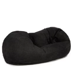 Corduroy Settee Bean Bag -Bean Bag Chairs Store corduroy settee bean bag black 1