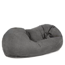 Corduroy Settee Bean Bag -Bean Bag Chairs Store corduroy settee bean bag grey 1