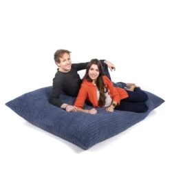 Corduroy Slab Bean Bag -Bean Bag Chairs Store corduroy slab bean bag blue 1