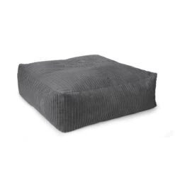 Corduroy Square Bean Bag -Bean Bag Chairs Store corduroy square bean bag grey 1