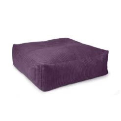 Corduroy Square Bean Bag -Bean Bag Chairs Store corduroy square bean bag purple 1
