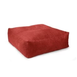 Corduroy Square Bean Bag -Bean Bag Chairs Store corduroy square bean bag red 1