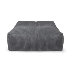 Corduroy Square Bean Bag -Bean Bag Chairs Store corduroy square bean bag slate front