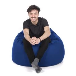 Cotton Bean Bag Chair - Replacement Cover -Bean Bag Chairs Store cotton bean bag chair royal blue 1 1