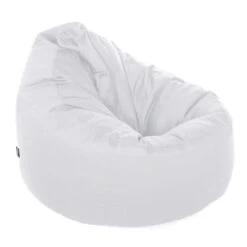 Cotton Bean Bag Chair - Replacement Cover -Bean Bag Chairs Store cotton bean bag chair white 1 1