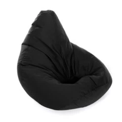 Cotton Hi-Back Gamer Bean Bag -Bean Bag Chairs Store cotton hi back gamer bean bag black 1