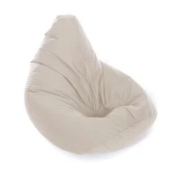 Cotton Hi-Back Gamer Bean Bag - Replacement Cover -Bean Bag Chairs Store cotton hi back gamer bean bag cream 1