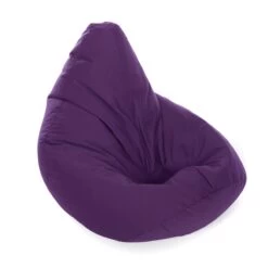 Cotton Hi-Back Gamer Bean Bag -Bean Bag Chairs Store cotton hi back gamer bean bag purple 1