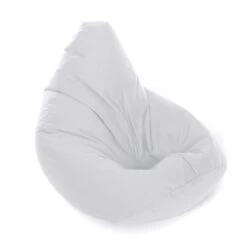Cotton Hi-Back Gamer Bean Bag - Replacement Cover -Bean Bag Chairs Store cotton hi back gamer bean bag white 1 1