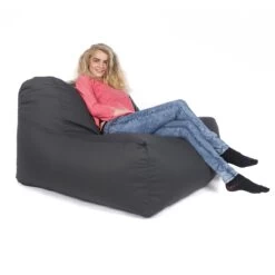 Cotton LayZ Bean Bag -Bean Bag Chairs Store cotton layz bean bag dark grey 1