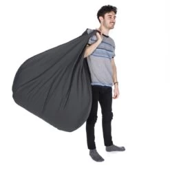 Cotton Retro Classic Bean Bag -Bean Bag Chairs Store cotton retro classic bean bag dark grey 1