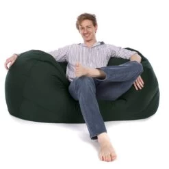 Cotton Settee Bean Bag -Bean Bag Chairs Store cotton settee bean bag forest green 1