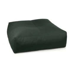Cotton Square Bean Bag - Replacement Cover -Bean Bag Chairs Store cotton square bean bag forest green 1 1