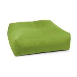 Cotton Square Bean Bag - Replacement Cover -Bean Bag Chairs Store cotton square bean bag lime green 1 1