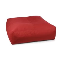 Cotton Square Bean Bag - Replacement Cover -Bean Bag Chairs Store cotton square bean bag red 1 1