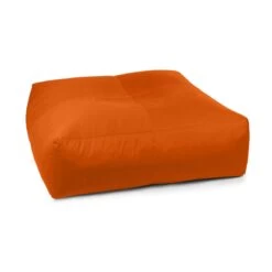 Cotton Square Bean Bag - Replacement Cover -Bean Bag Chairs Store cotton square orange