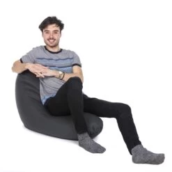 Cotton Wedgie Bean Bag -Bean Bag Chairs Store cotton wedgie bean bag grey 1