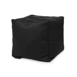 Real Leather Cube Bean Bag -Bean Bag Chairs Store cube bean bags real leather black 3