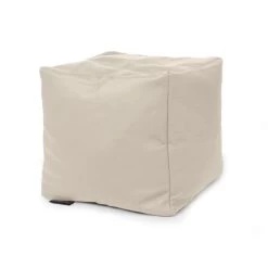 Real Leather Cube Bean Bag -Bean Bag Chairs Store cube bean bags real leather cream 2