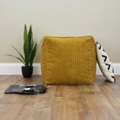 Corduroy Cube Bean Bag