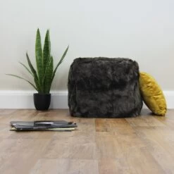 Faux Fur Cube Bean Bag