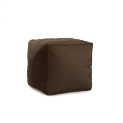 Designer Velvet Cube Bean Bag -Bean Bag Chairs Store cube velvet mocha 3