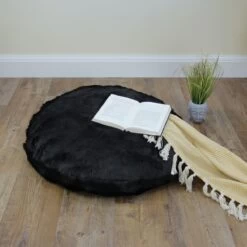 Faux Fur Cushion Bean Bag - Round