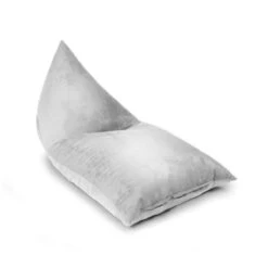 Designer Velvet Deck Chair Bean Bag -Bean Bag Chairs Store deck chair velvet platinum grey