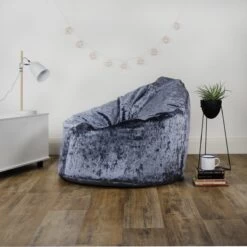 Designer Crushed Velvet Bean Bag Chair - Replacement Cover