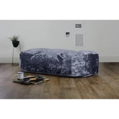 Designer Crushed Velvet Lounger Bean Bag - Replacement Cover -Bean Bag Chairs Store designer crushed velvet lounger bean bag plant 1