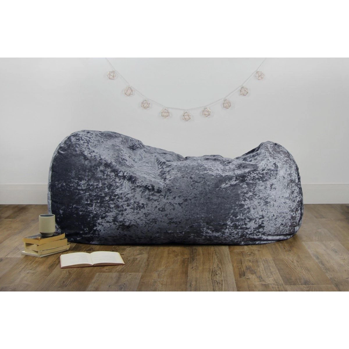 Designer Crushed Velvet Lounger Bean Bag 6 Designer Crushed Velvet Lounger Bean Bag - Image 4