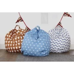 Designer Print Retro Bean Bag -Bean Bag Chairs Store designer print retro classic bean bag set of 3 4