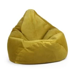 Designer Velvet Hi-Back Gamer Bean Bag 10 Designer Velvet Hi-Back Gamer Bean Bag -Bean Bag Chairs Store designer velvet hi back gamer bean bag mustard 1