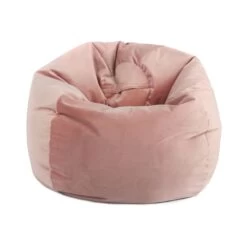 Designer Velvet Retro Classic Bean Bag -Bean Bag Chairs Store designer velvet retro classic bean bag blush pink 5