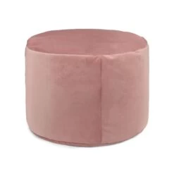 Designer Velvet Stool Bean Bag -Bean Bag Chairs Store designer velvet stool bean bag blush pink 4
