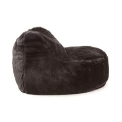 Faux Fur Seat Bean Bag -Bean Bag Chairs Store faux fur bean bag seat side
