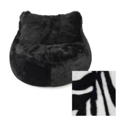 Faux Fur Seat Bean Bag -Bean Bag Chairs Store faux fur bean bag seat zebra 6