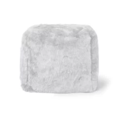 Faux Fur Cube Bean Bag -Bean Bag Chairs Store faux fur cube bean bag arctic fox 3