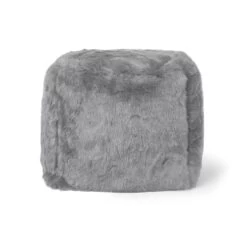 Faux Fur Cube Bean Bag -Bean Bag Chairs Store faux fur cube bean bag kangaroo 3