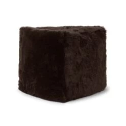 Faux Fur Cube Bean Bag -Bean Bag Chairs Store faux fur cube bean bag side