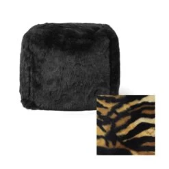Faux Fur Cube Bean Bag -Bean Bag Chairs Store faux fur cube bean bag tiger 3