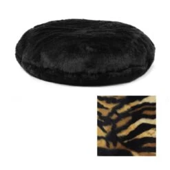 Faux Fur Cushion Bean Bag - Round -Bean Bag Chairs Store faux fur cushion bean bag round tiger 3