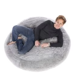 Faux Fur Ingot Bean Bag 21 Faux Fur Ingot Bean Bag -Bean Bag Chairs Store faux fur ingot bean bag kangaroo grey long pile 1